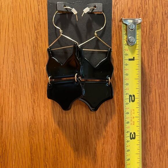 Handmade Two Piece Swimsuit Earrings - Picture 2 of 9